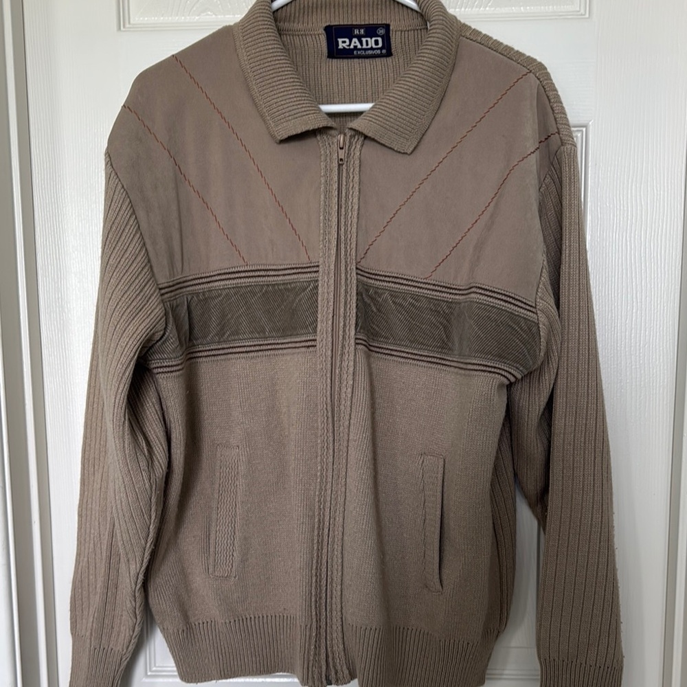 Vintage Rado Men's Brown Sweater
